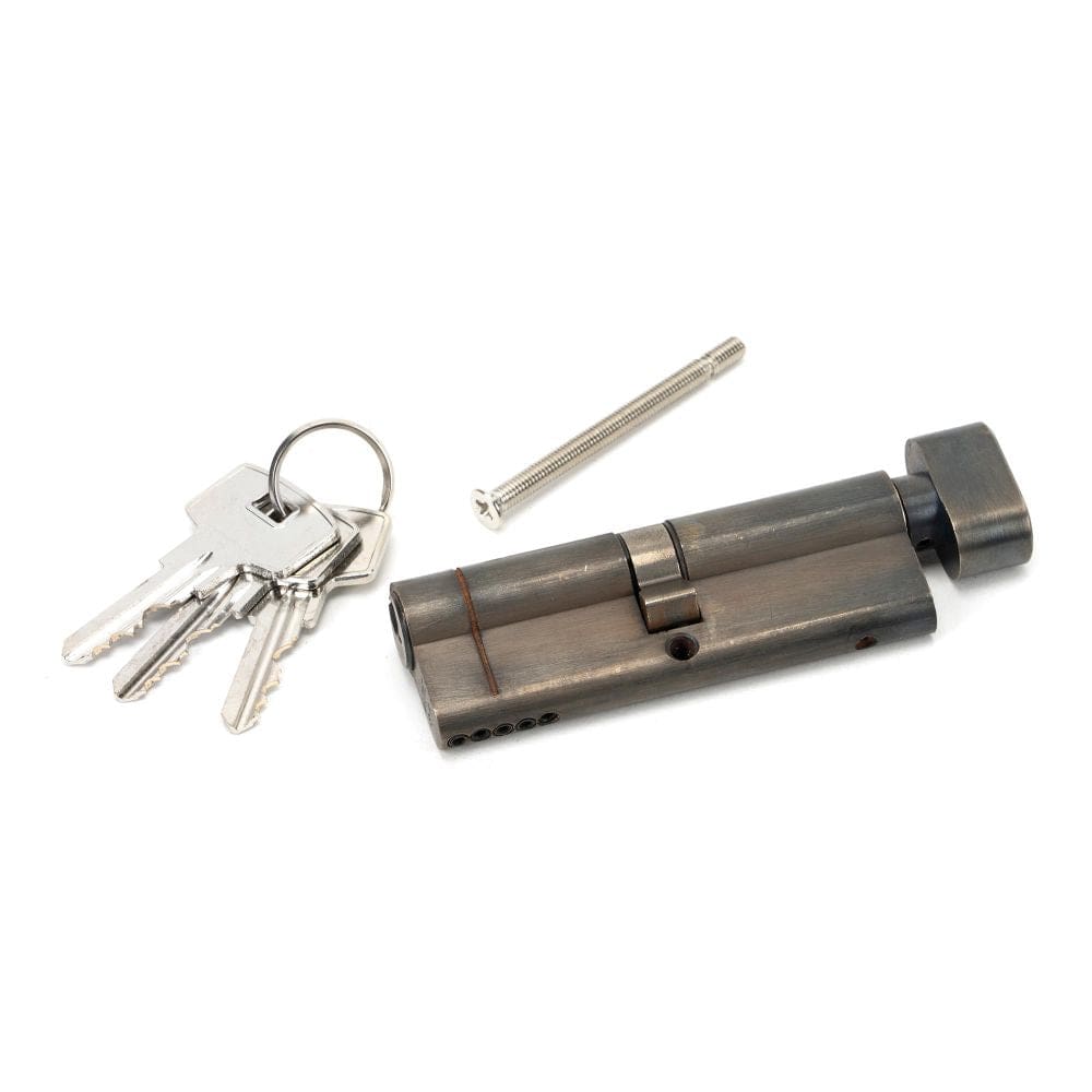 From The Anvil Locks & Latches Pewter Patina / Euro Cylinder & Turn / 45 x 45mm From The Anvil - Pewter 45/45 5pin Euro Cylinder/Thumbturn