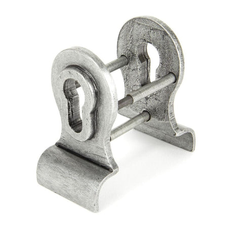 From The Anvil Door Furniture Pewter Patina / Euro Profile Cylinder Pull From The Anvil - Pewter 50mm Euro Door Pull (Back to Back fixings)