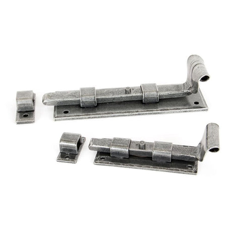 From The Anvil Accessories Pewter Patina / Straight Surface Bolts / 150mm / 6" From The Anvil - Pewter 6" Straight Door Bolt