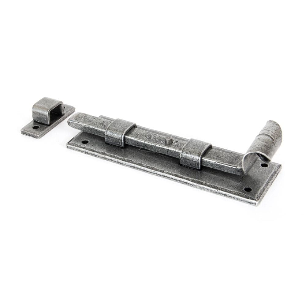From The Anvil Accessories Pewter Patina / Straight Surface Bolts / 150mm / 6" From The Anvil - Pewter 6" Straight Door Bolt