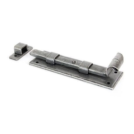 From The Anvil Accessories Pewter Patina / Straight Surface Bolts / 150mm / 6" From The Anvil - Pewter 6" Straight Door Bolt
