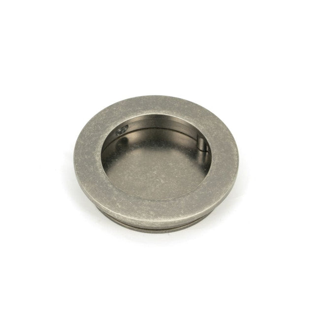 From The Anvil Door Furniture Pewter Patina / Flush Handle / Round From The Anvil - Pewter 60mm Plain Round Pull