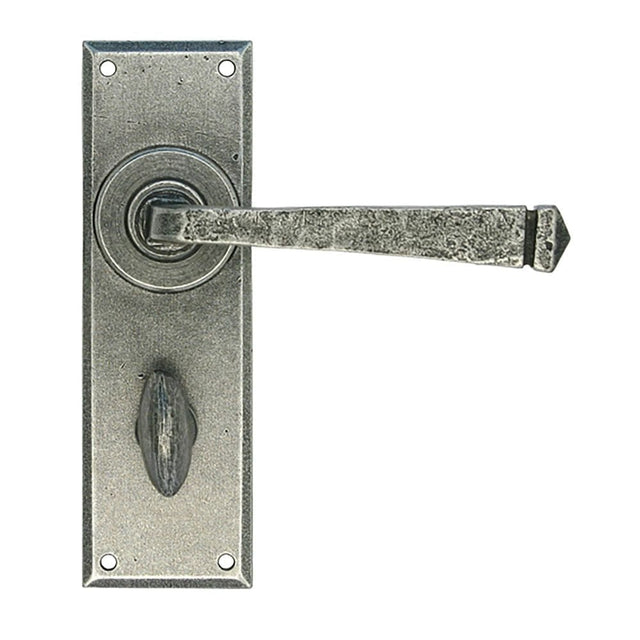 From The Anvil Door Furniture Pewter Patina / Bathroom Lock Handles From The Anvil - Pewter Avon Lever Bathroom Set