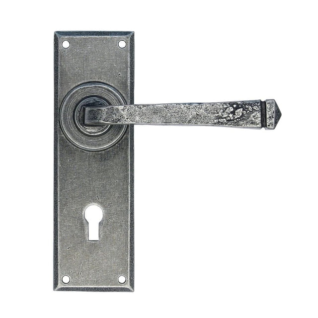 From The Anvil Door Furniture Pewter Patina / Std. Lock Handles From The Anvil - Pewter Avon Lever Lock Set
