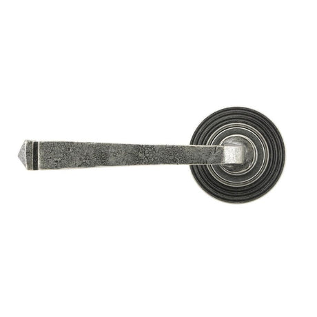 From The Anvil Door Furniture Pewter Patina / Round Rose From The Anvil - Pewter Avon Round Lever on Rose Set (Beehive) - Unsprung