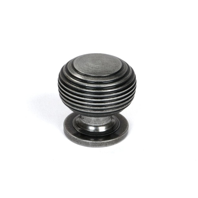 From The Anvil Cabinet Hardware Pewter Patina / Cabinet Knobs / 30mm Dia. From The Anvil - Pewter Beehive Cabinet Knob 30mm