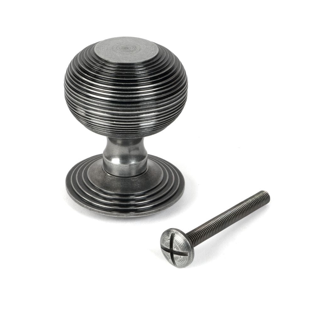 From The Anvil Door Furniture Pewter Patina / Beehive Centre Door Knob From The Anvil - Pewter Beehive Centre Door Knob