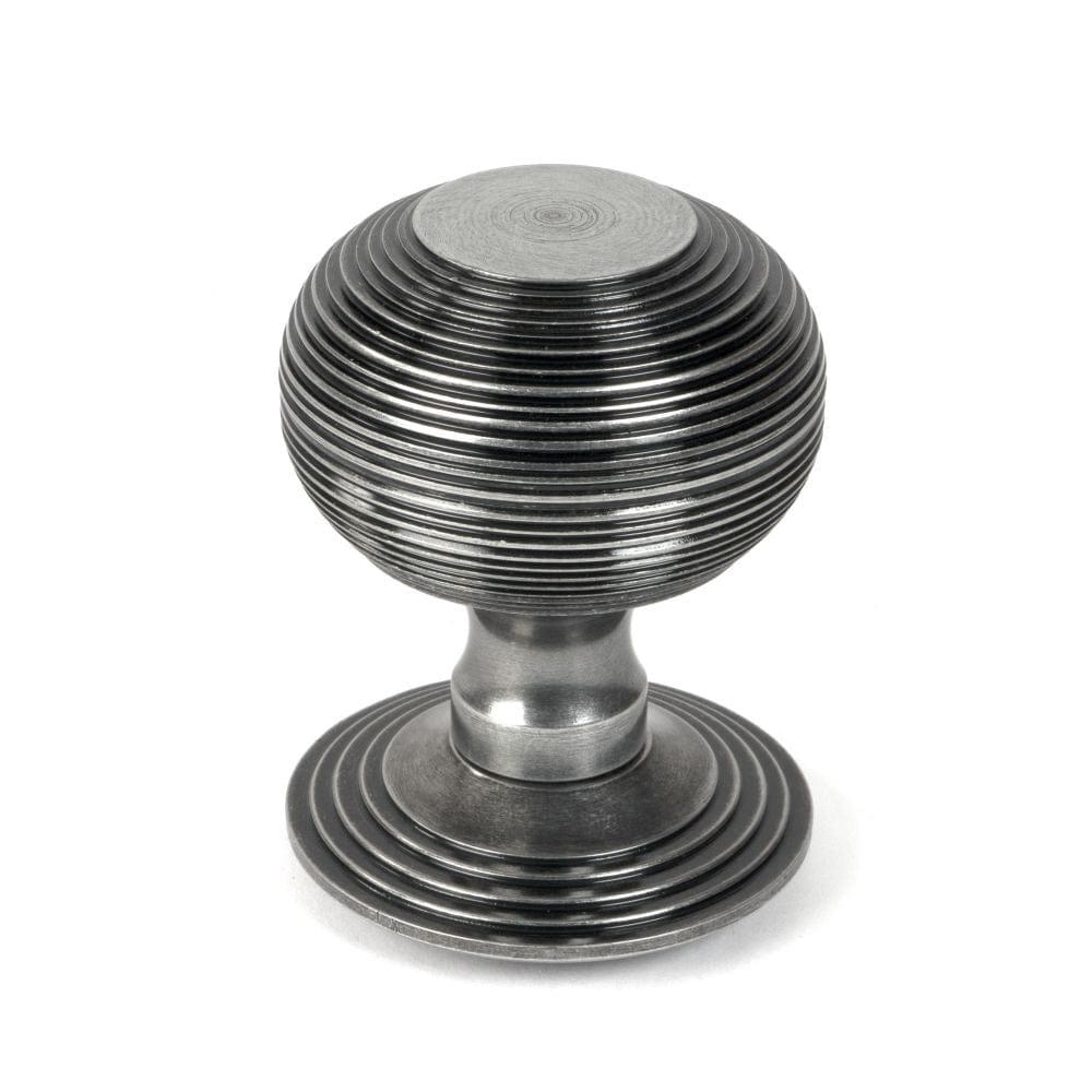 From The Anvil Door Furniture Pewter Patina / Beehive Centre Door Knob From The Anvil - Pewter Beehive Centre Door Knob