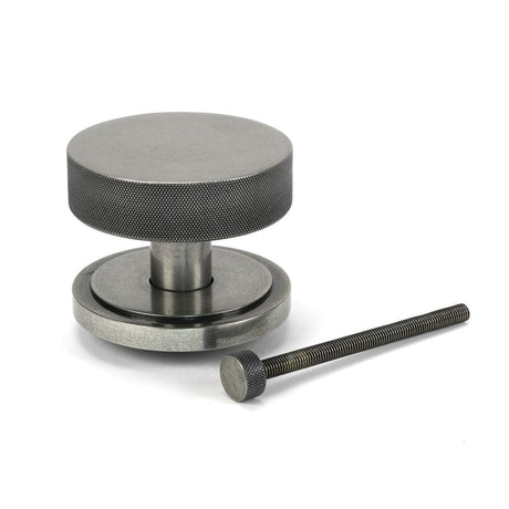 From The Anvil Door Furniture Pewter Patina / Art Deco Centre Door Knob From The Anvil - Pewter Brompton Centre Door Knob (Art Deco)