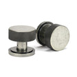 From The Anvil Door Furniture Pewter Patina / Mortice/Rim Knobs From The Anvil - Pewter Brompton Mortice/Rim Knob Set (Art Deco)