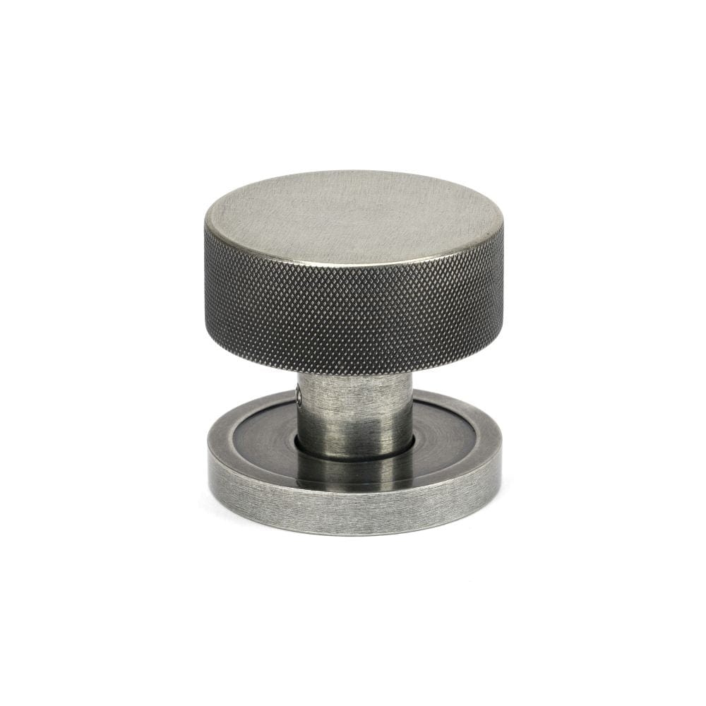 From The Anvil Door Furniture Pewter Patina / Mortice/Rim Knobs From The Anvil - Pewter Brompton Mortice/Rim Knob Set (Plain)