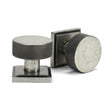 From The Anvil Door Furniture Pewter Patina / Mortice/Rim Knobs From The Anvil - Pewter Brompton Mortice/Rim Knob Set (Square)