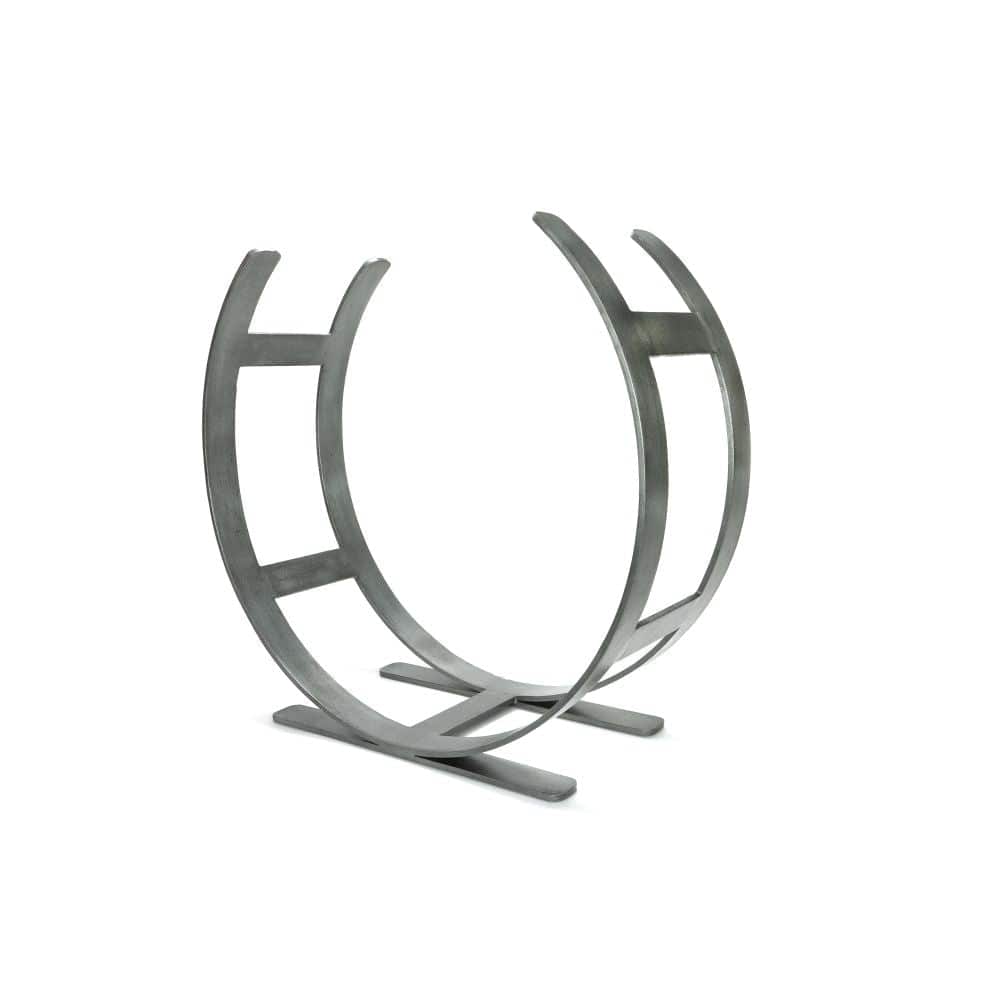 From The Anvil Home & Garden Pewter Patina / Log Holders / Curved Log Holder From The Anvil - Pewter Curved Log Holder - Large