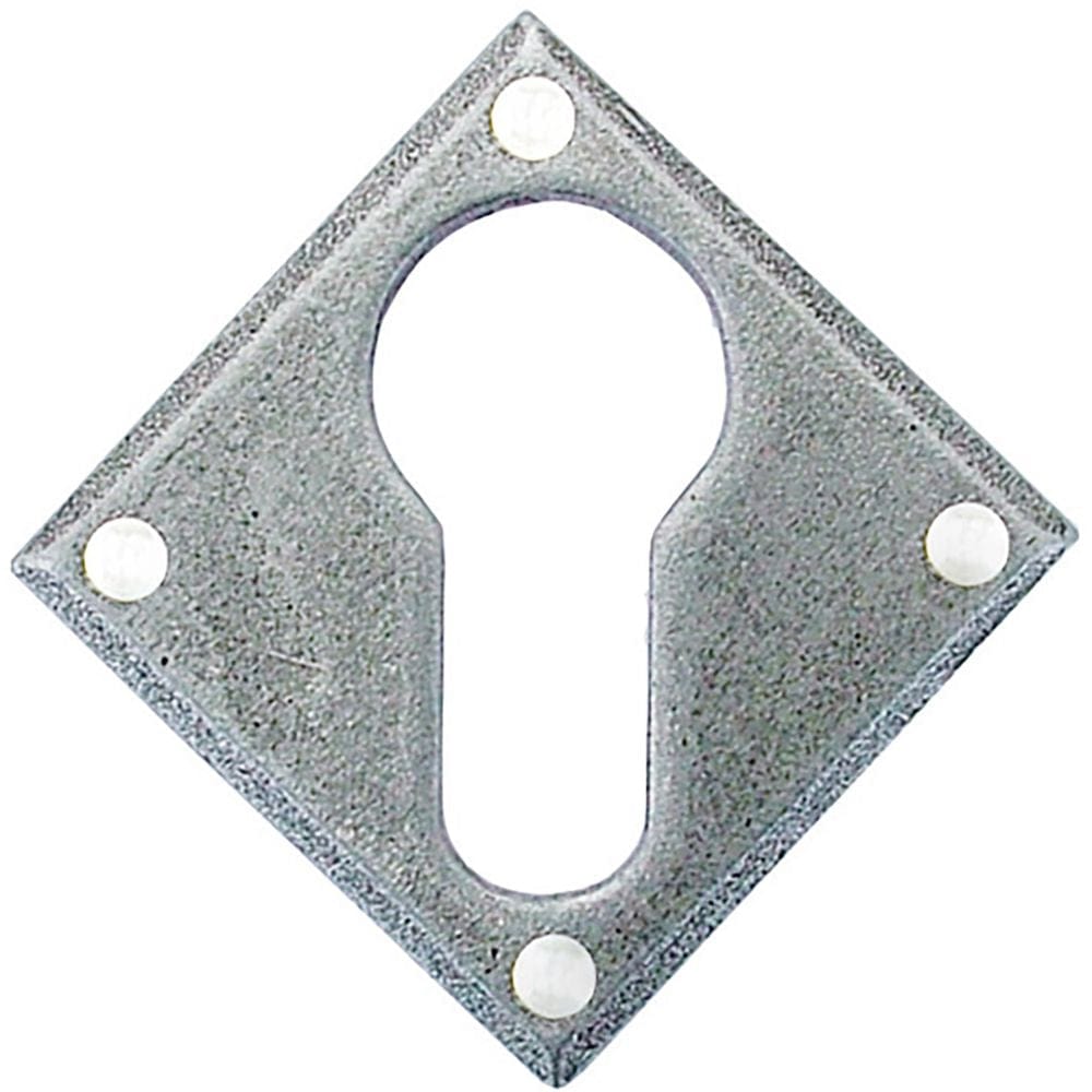 From The Anvil Door Furniture Pewter Patina / Euro Profile Escutcheons From The Anvil - Pewter Diamond Euro Escutcheon