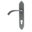 From The Anvil Door Furniture Pewter Patina / Multi Point Lock Set / 92mm c/c From The Anvil - Pewter Gothic Curved Lever Espag. Lock Set