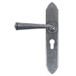 From The Anvil Door Furniture Pewter Patina / Euro Profile Lock Handles From The Anvil - Pewter Gothic Lever Euro Lock Set