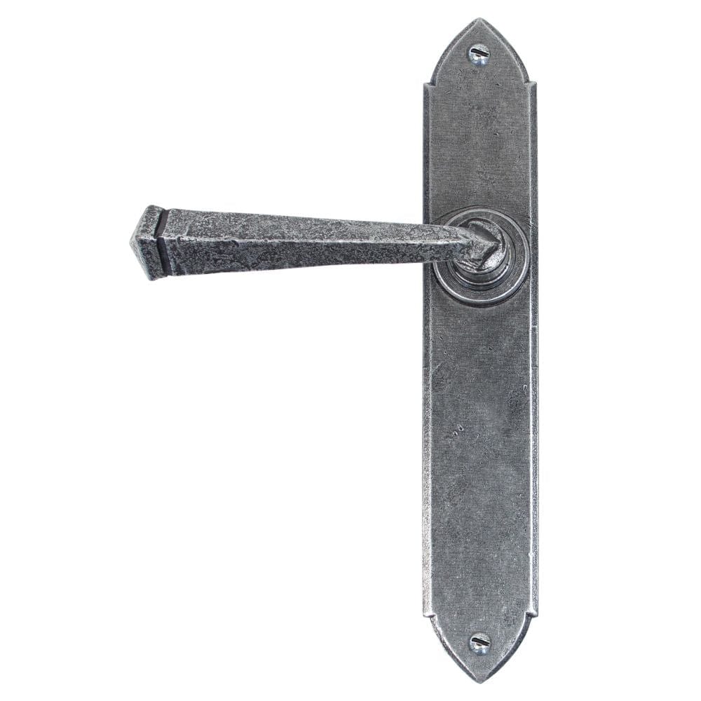 From The Anvil Door Furniture Pewter Patina / Latch Handles From The Anvil - Pewter Gothic Lever Latch Set