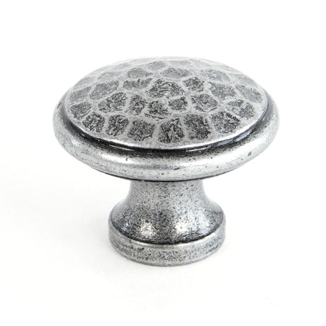 From The Anvil Cabinet Hardware Pewter Patina / Cabinet Knobs / Medium From The Anvil - Pewter Hammered Cabinet Knob - Medium
