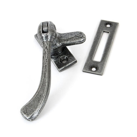 From The Anvil Window Furniture Pewter Patina / No / Mortice & Hook Place From The Anvil - Pewter Handmade Peardrop Fastener