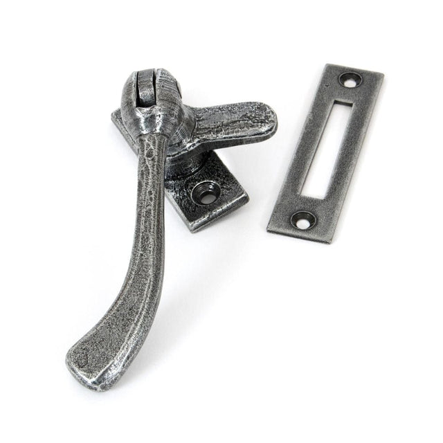From The Anvil Window Furniture Pewter Patina / No / Mortice & Hook Place From The Anvil - Pewter Handmade Peardrop Fastener