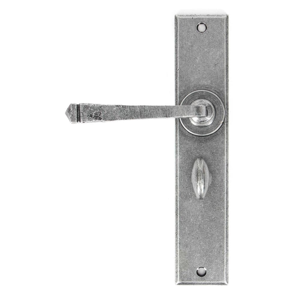 From The Anvil Door Furniture Pewter Patina / Bathroom Lock Handles From The Anvil - Pewter Large Avon Lever Bathroom Set