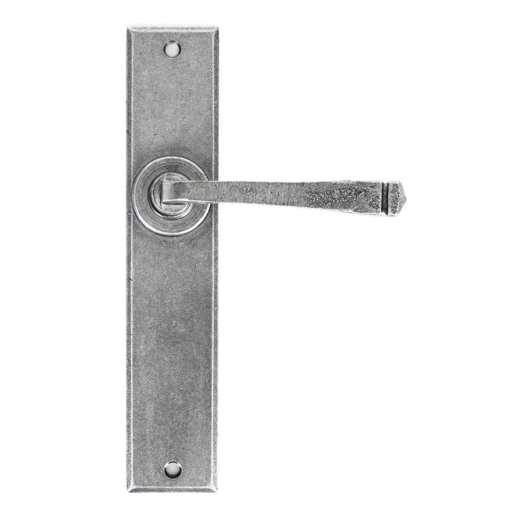From The Anvil Door Furniture Pewter Patina / Latch Handles From The Anvil - Pewter Large Avon Lever Latch Set