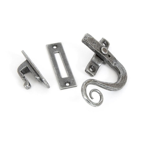 From The Anvil Window Furniture Pewter Patina / Yes / Mortice & Hook Place From The Anvil - Pewter Locking Monkeytail Fastener - RH