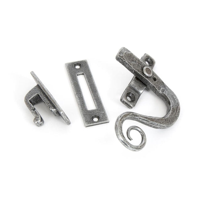 From The Anvil Window Furniture Pewter Patina / Yes / Mortice & Hook Place From The Anvil - Pewter Locking Monkeytail Fastener - RH