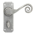 From The Anvil Door Furniture Pewter Patina / Bathroom Lock Handles From The Anvil - Pewter Monkeytail Lever Bathroom Set