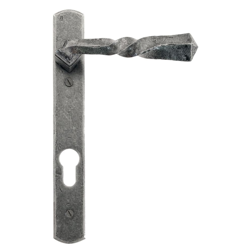 From The Anvil Door Furniture Pewter Patina / Multi Point Lock Set / 92mm c/c From The Anvil - Pewter Narrow Lever Espag. Lock Set