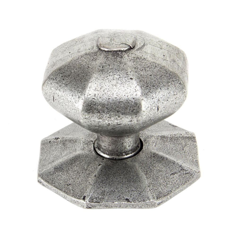 From The Anvil Door Furniture Pewter Patina / Octagonal Centre Door Knob From The Anvil - Pewter Octagonal Centre Door Knob