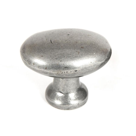 From The Anvil Cabinet Hardware Pewter Patina / Cabinet Knobs From The Anvil - Pewter Oval Cabinet Knob