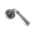 From The Anvil Door Furniture Pewter Patina / Round Rose From The Anvil - Pewter Regency Lever on Rose Set - Unsprung