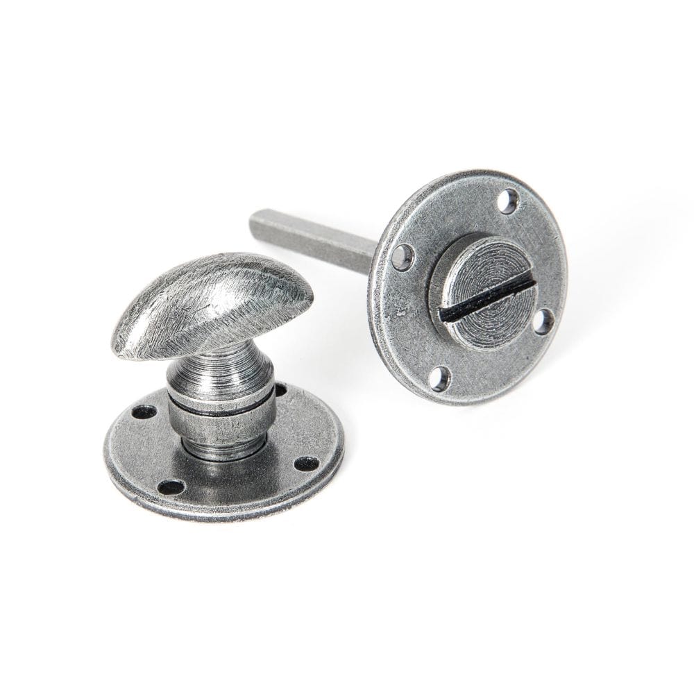 From The Anvil Door Furniture Pewter Patina / No From The Anvil - Pewter Round Bathroom Thumbturn