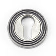 From The Anvil Door Furniture Pewter Patina / Euro Profile Escutcheons From The Anvil - Pewter Round Euro Escutcheon (Beehive)