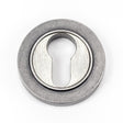 From The Anvil Door Furniture Pewter Patina / Euro Profile Escutcheons From The Anvil - Pewter Round Euro Escutcheon (Plain)