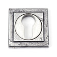 From The Anvil Door Furniture Pewter Patina / Euro Profile Escutcheons From The Anvil - Pewter Round Euro Escutcheon (Square)