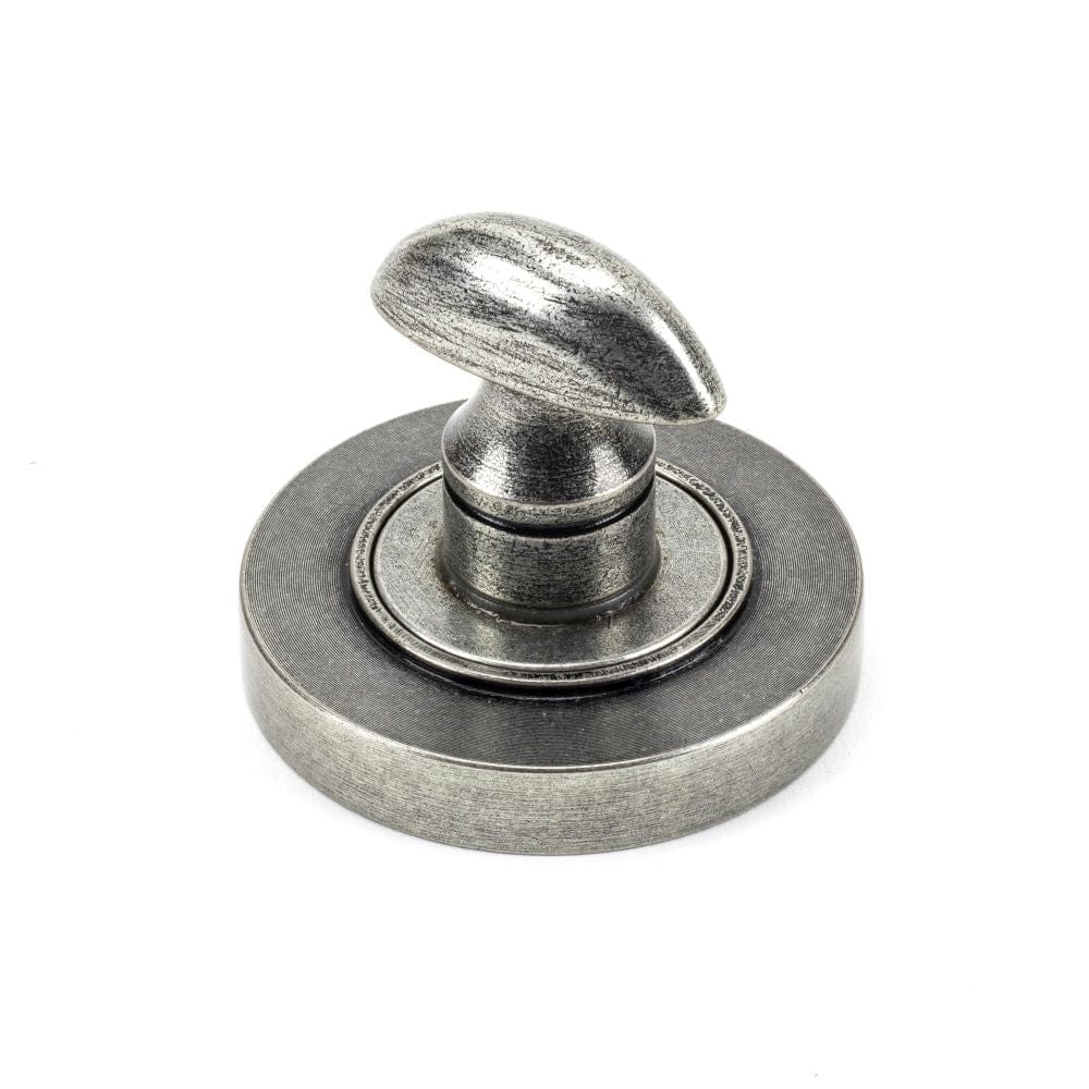 From The Anvil Door Furniture Pewter Patina / No From The Anvil - Pewter Round Thumbturn Set (Plain)