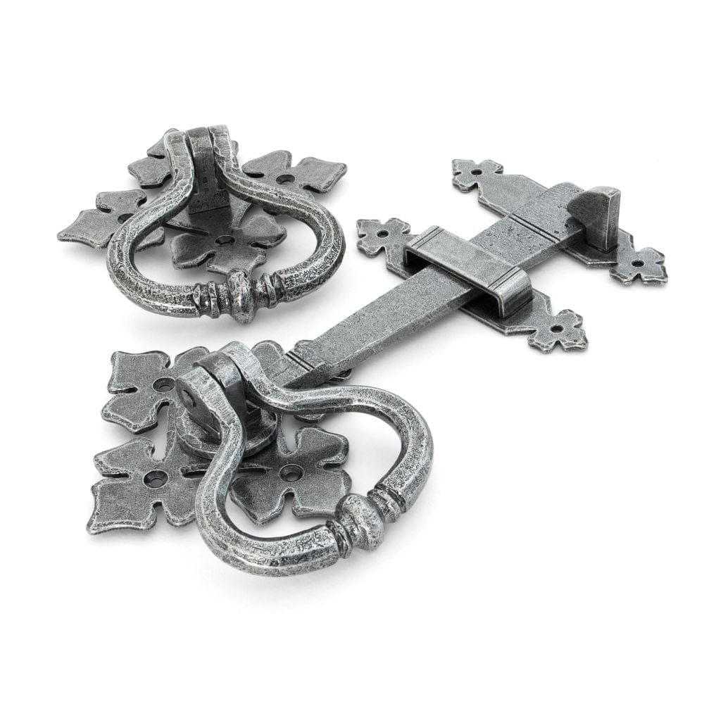 From The Anvil Door Furniture Pewter Patina / Ring Latch From The Anvil - Pewter Shakespeare Latch Set