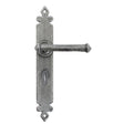 From The Anvil Door Furniture Pewter Patina / Bathroom Lock Handles From The Anvil - Pewter Tudor Lever Bathroom Set