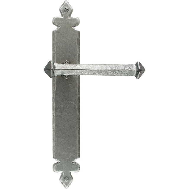 From The Anvil Door Furniture Pewter Patina / Latch Handles From The Anvil - Pewter Tudor Lever Latch Set
