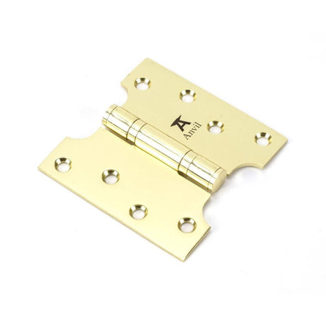 From The Anvil Hinges Polished Brass / Parliament Hinges / 4" x (102mm) From The Anvil - Polished Brass 4" x 2" x 4" Parliament Hinge (pair) ss