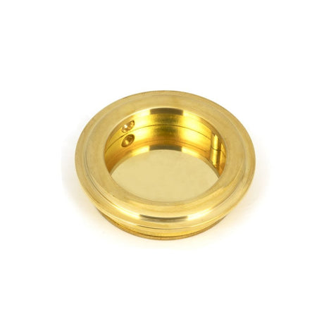 From The Anvil Door Furniture Polished Brass / Flush Handle / Round From The Anvil - Polished Brass 60mm Art Deco Round Pull