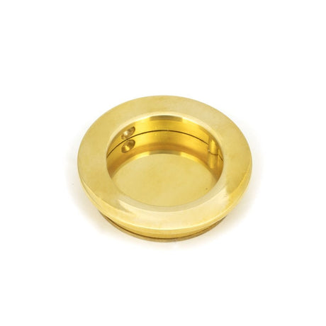 From The Anvil Door Furniture Polished Brass / Flush Handle / Round From The Anvil - Polished Brass 60mm Plain Round Pull