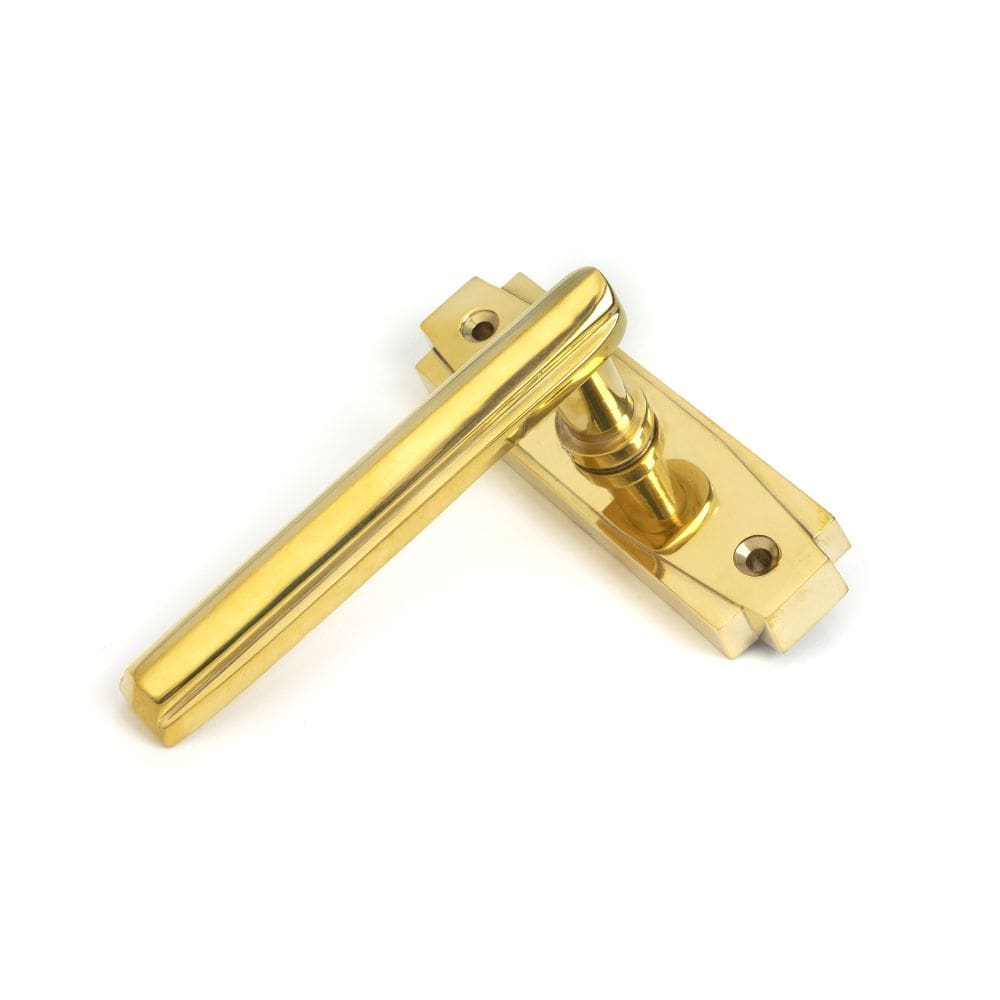 From The Anvil Door Furniture Polished Brass / Round Rose From The Anvil - Polished Brass Art Deco Lever on Rose Set