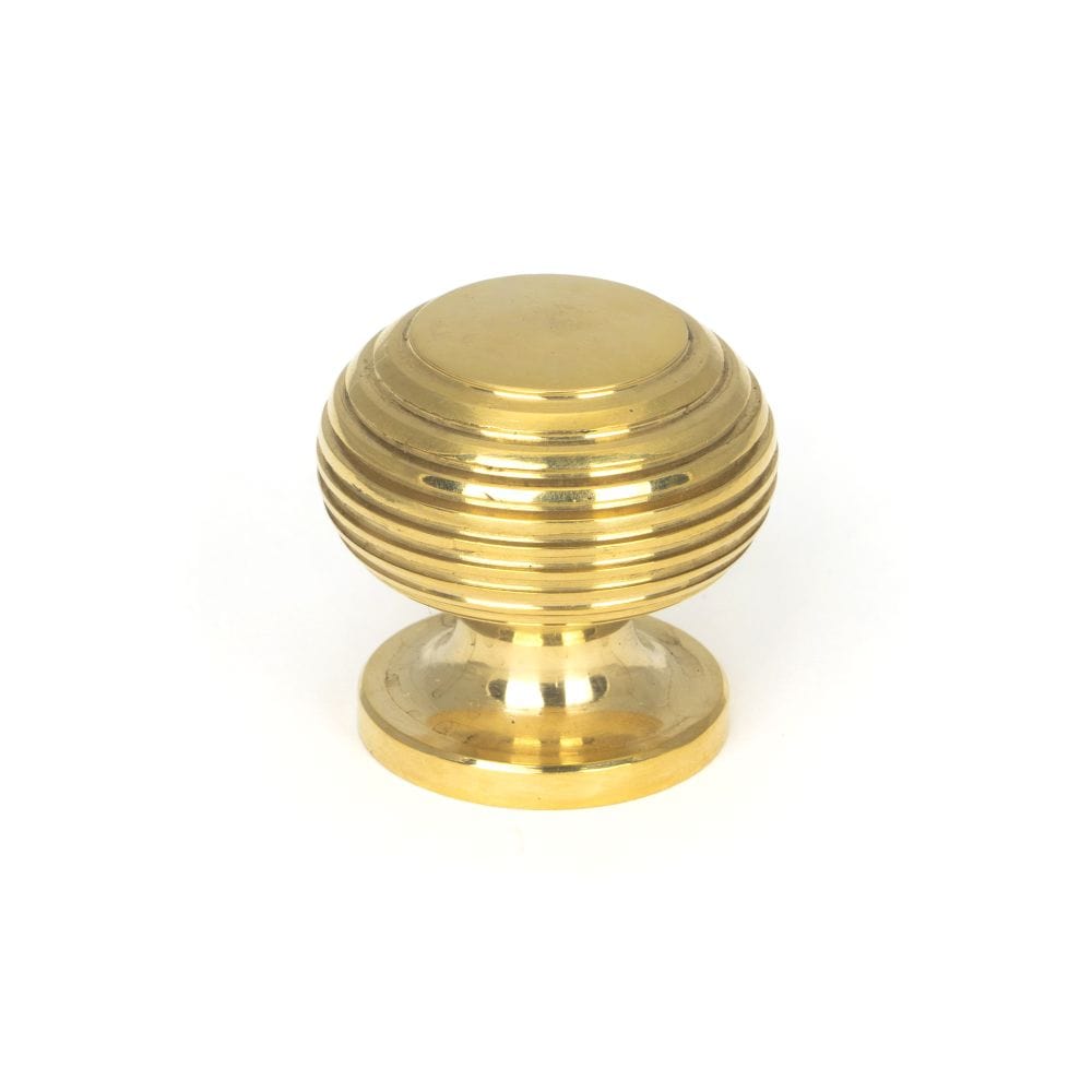 From The Anvil Cabinet Hardware Polished Brass / Cabinet Knobs / 30mm Dia. From The Anvil - Polished Brass Beehive Cabinet Knob 30mm
