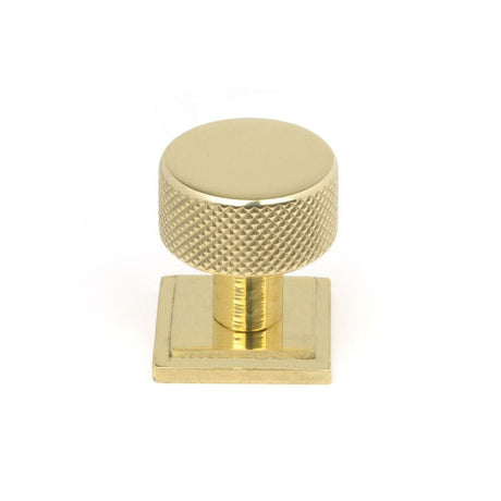 From The Anvil Cabinet Hardware Polished Brass / Cabinet Knobs / 25mm Dia. From The Anvil - Polished Brass Brompton Cabinet Knob - 25mm (Square)