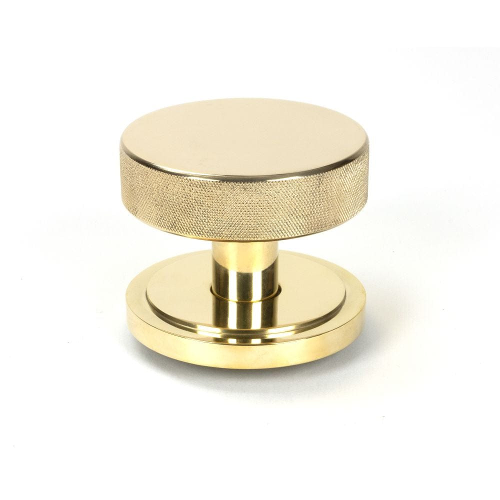 From The Anvil Door Furniture Polished Brass / Art Deco Centre Door Knob From The Anvil - Polished Brass Brompton Centre Door Knob (Art Deco)