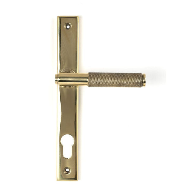 From The Anvil Door Furniture Polished Brass / Multi Point Lock Set / 92mm c/c From The Anvil - Polished Brass Brompton Slimline Lever Espag. Lock Set