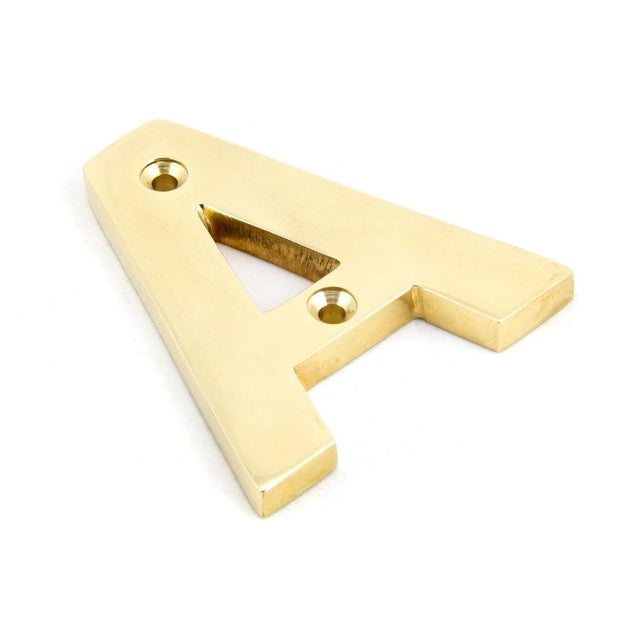 From The Anvil Door Furniture Polished Brass / Letters / A From The Anvil - Polished Brass Letter A